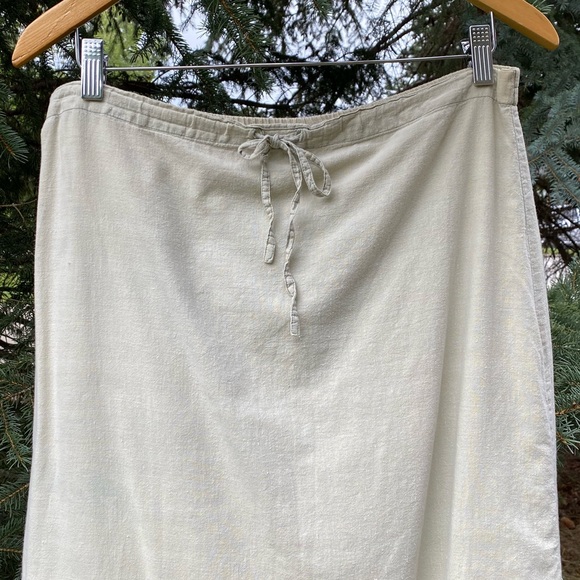 Sage Green Cotton Hippie Skirt - Picture 3 of 16